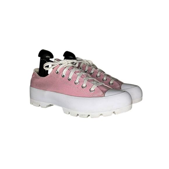 Womens Converse Chuck Taylor All Star Lugged Low Sneakers Size 9 Pink White - Picture 3 of 6